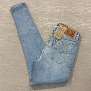 Levi's 720 Jeans Womens 27 x 30 High Rise Super Skinny Light Wash Stretch Denim